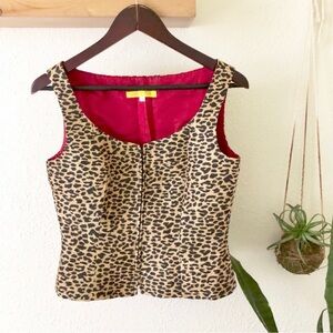Flores & Flores Leopard Print Top